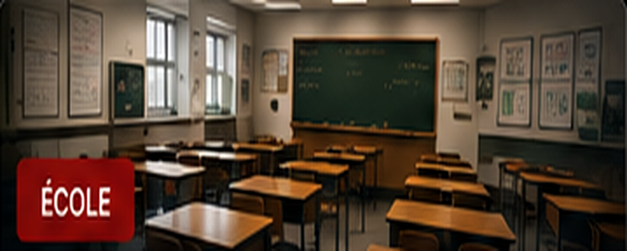 Illustration originale d'une salle de classe